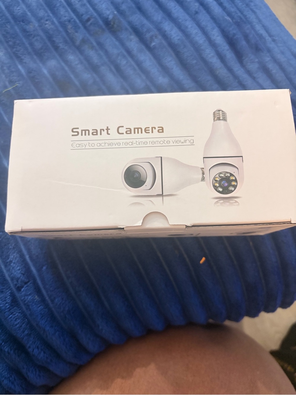 White Smart Camera Bulb with Remote Viewing and Night Vision